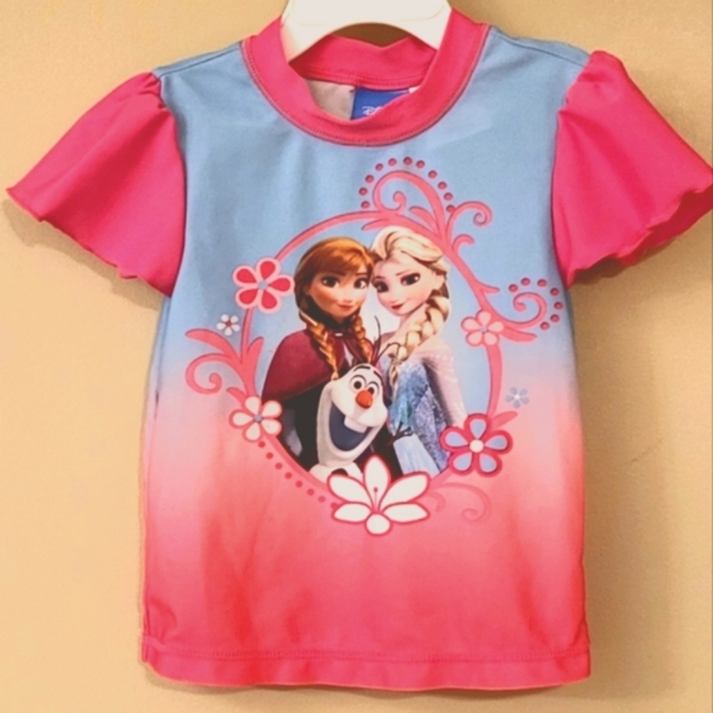 Disney Frozen blue/pink swimsuit top